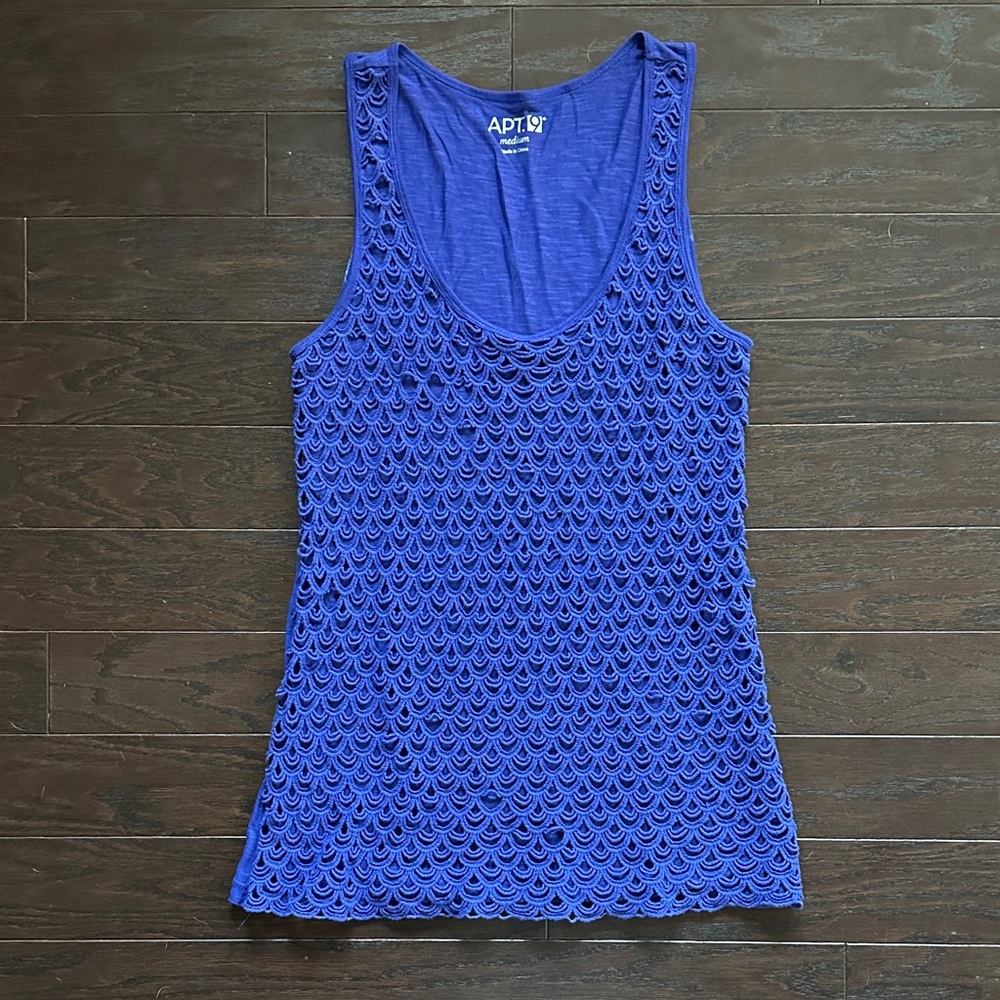 3/$12 ✨ Apt. 9 Royal Blue Textured Tank